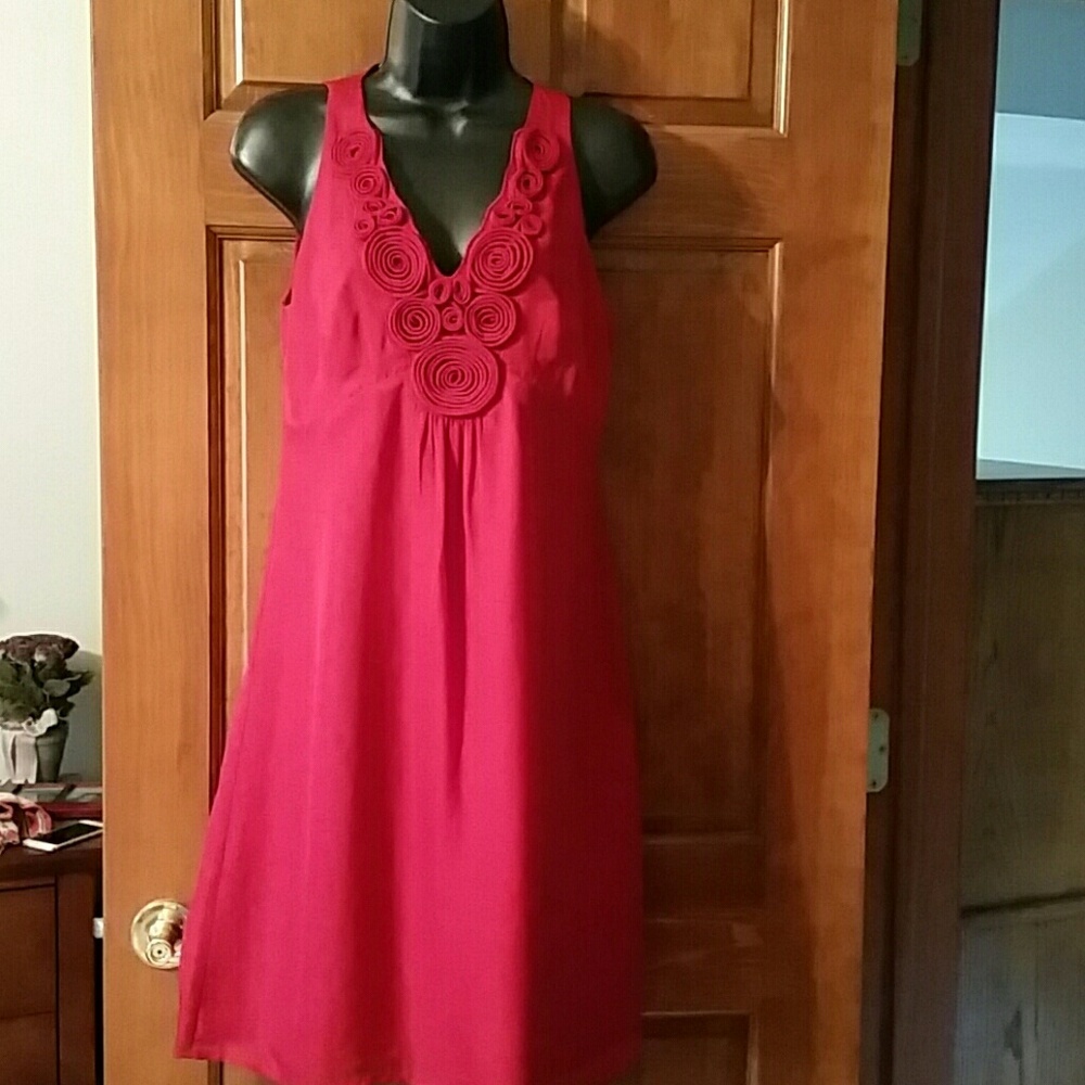 Red dress from Ann Taylor Loft